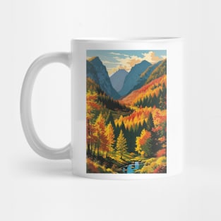 Autumn Print Tourism Poster Mug